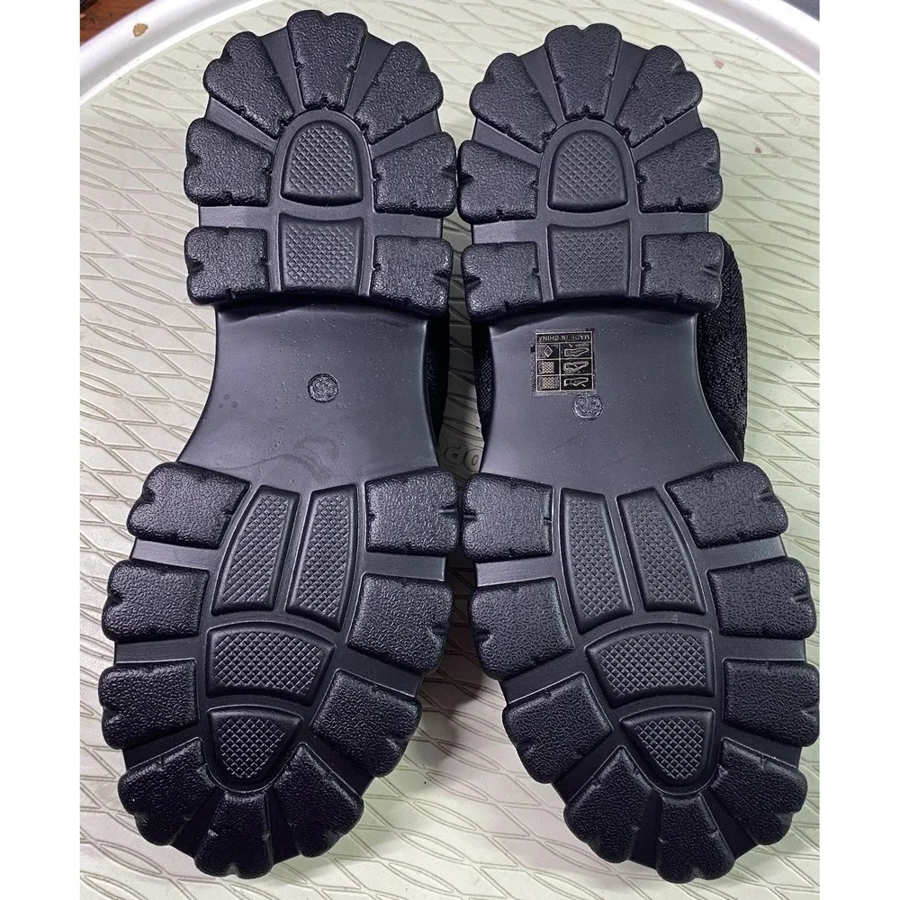 Unbranded Women's Summer Open Toe Mesh Lace-up‎ Sneaker Sandals Black NWOB SZ. 8